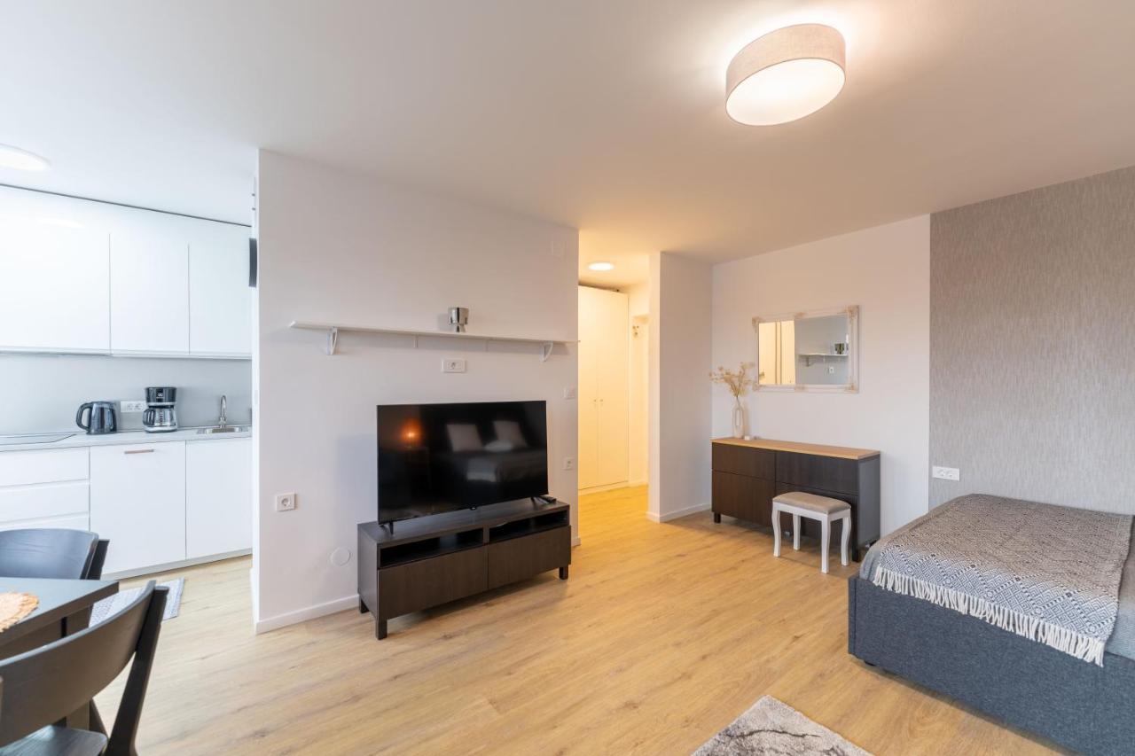 Elegant Tour As Studio Gilly With Open Views And A Balcony In The Center Ljubljana Bagian luar foto